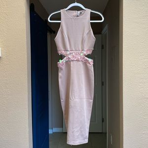 ASOS Design Embellished Cutout Dress With Open Back
